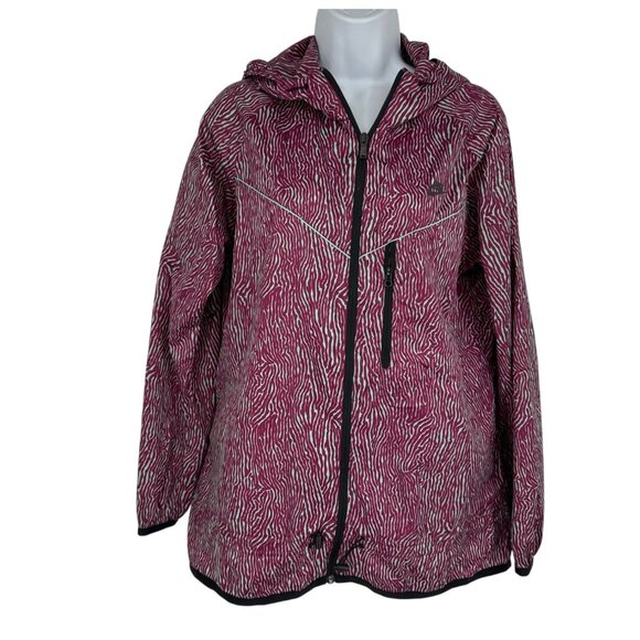 Nike Full Zip Hooded Windrunner Jacket in Purple and Mint Zebra Size L - Picture 1 of 12